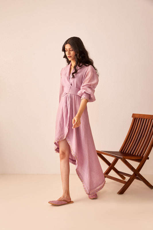 Lavender Rain Wrap Dress