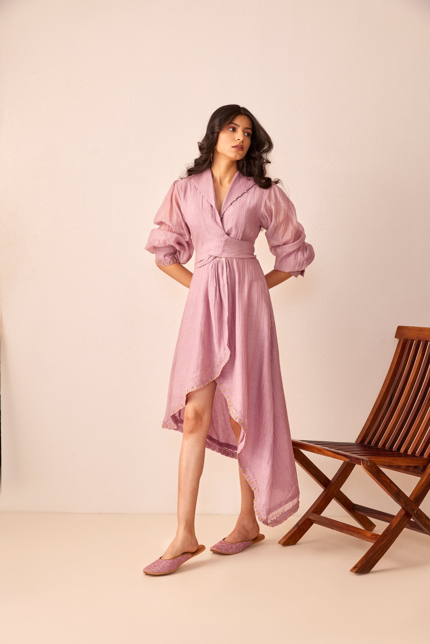 Lavender Rain Wrap Dress